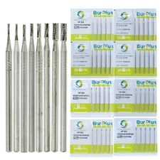 US 10 Pcs WAVE Dental Tungsten Carbide Bur Straight Fissure HP 555 - 563 Prima