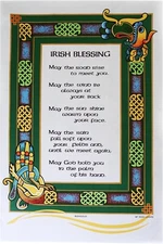 Samuel Lamont Irish Blessing Tea Towel, 100% Cotton, Made in Ireland