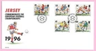 JERSEY Post 1996  FDC - EUROPEAN FOOTBALL CHAMPIONSHIPS  -  Special Handstamp