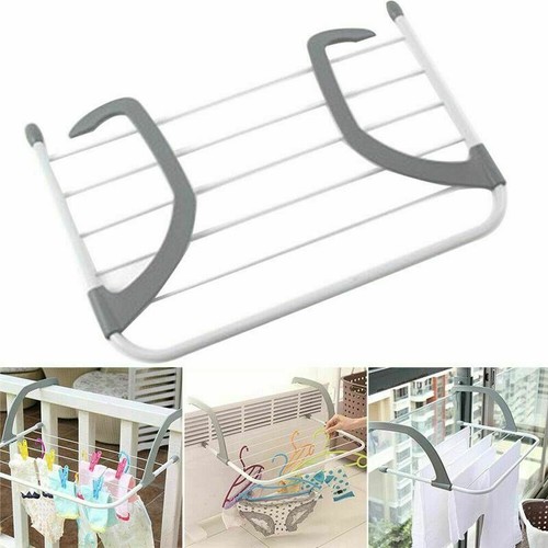 Tragbarer Wäscheständer klappbar Outdoor Badezimmer Kleiderbügel Balkon Wäsche - Bild 9 von 12