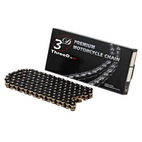EK 520 L3D NX2-ring BLACK/GOLD MOTORCYCLE DRIVE CHAIN RIVET LINK 8500LB