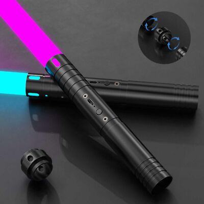 Lightsaber,2 in 1 Dueling Light Sabers with Metal Hilt Rechargeable Light Sab...