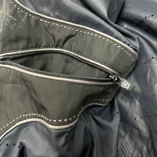 Massimo Dutti Jacket WOMENS LARGE Slim Harrington Bomber Black Full Zip Pockets - 第 15/24 張圖片