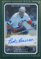 08-09 ud masterpieces brushstrokes green bob bourne isles autograph auto 14/35