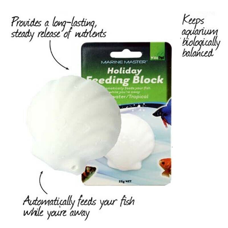 Slow Release Fish Food VitaPet Marine Master Holiday Feeding Block