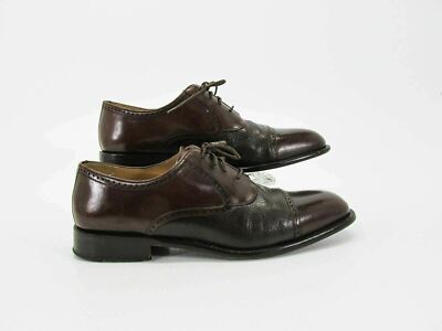 Mezlan Men Shoes  Nicola Size 9W Brown Dress Oxford Lace Up Leather Pre Owned qp