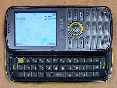 Samsung Gravity SGH-T459 - Gray & Green ( T-Mobile ) Very Rare Phone -White Back