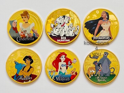 Disney Pixar Gold and Silver Commemorative Collectable Coins