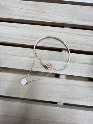 Swarovski Crystalline Rose Gold Tone Watch and Bracelet Set