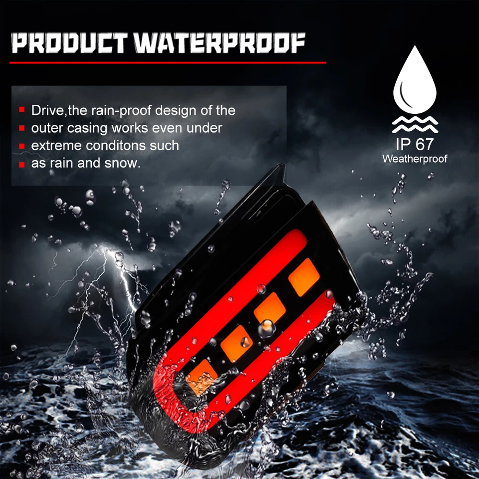 For 2010-2019 TOYOTA Land Cruiser PRADO FJ150 Red LED Fog Bumper Tail Lights Kit - Image 3 of 4