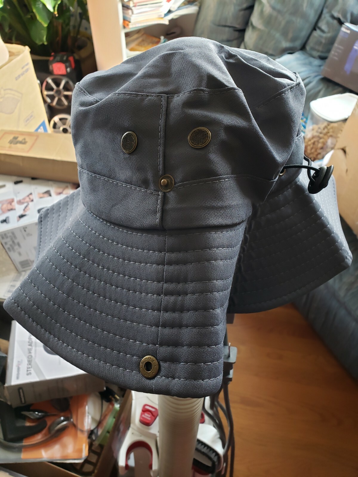 100% Cotton Olive Bucket Hat for Men - Fishing Hunting Safari Summer Sun Protection-image