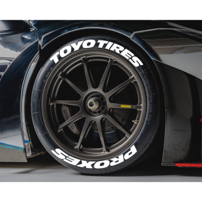 White TOYO TIRES PROXES Sticker Tire Lettering Rubber 1.38'' 15