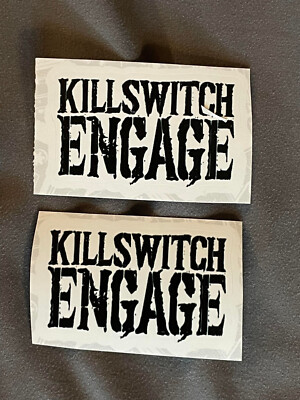 Lot (2) KILLSWITCH ENGAGE 1 1/2'' x 2 1/4'' Band Logo STICKERS FAST! FREE SHIP!
