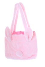 LB-101-1 Pink Bunny Long Ear Bunny Plush Shopper Tote Shopping Carry Bag