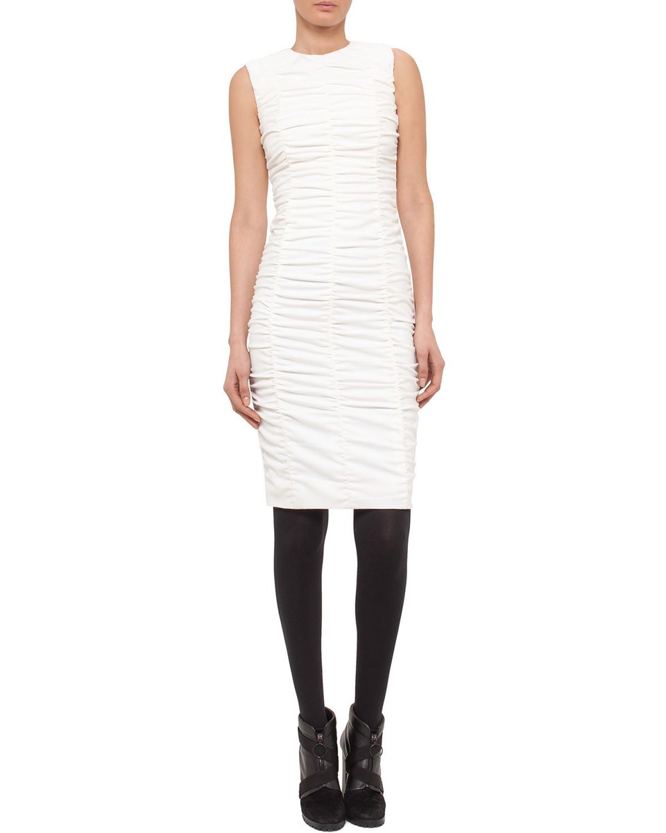 AKRIS Punto Cream White Ruched Front Stretch Knit Sheath Bodycon Dress 8 US = M | eBay AKRIS Punto Cream White Ruched Front Stretch Knit Sheath Bodycon Dress 8 US = M | eBay