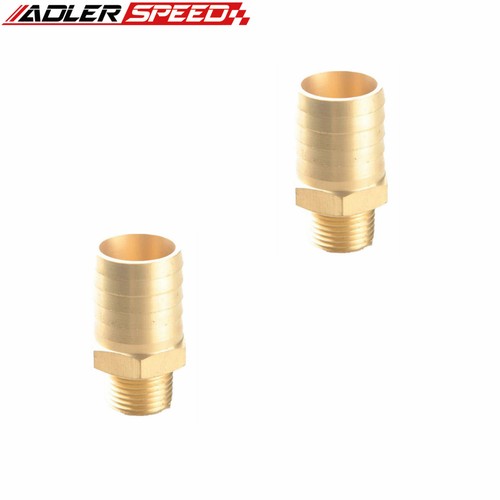 US SHIP 2PCS 1" inch Hose Barbs To 1/2" NPT Male Straight Brass Pipe Fitting