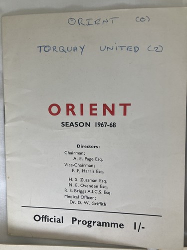 7 LEYTON ORIENT PROGRAMMES FROM 1967-68 ~ ALL LISTED BELOW - Picture 2 of 8