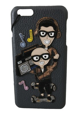 DOLCE & GABBANA Phone Case Cover Gray Music Designer Patch iPhone 7 Plus $500