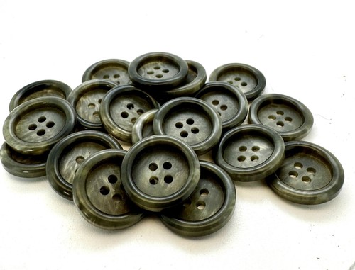 20mm x 50 or 20 or 10 Grey mottled 4 hole button ideal for trousers, jackets etc - Picture 3 of 4