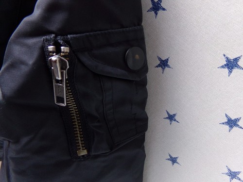 Quilted BOMBER Jacket 4/5 Boys Old Navy Solid Black Full Zip Lined FALL Classic - Picture 13 of 22