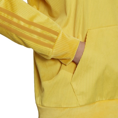 adidas Originals Women's Comfy Cords Velvet Corduroy Hoodie Hooded Pullover - Picture 9 of 27