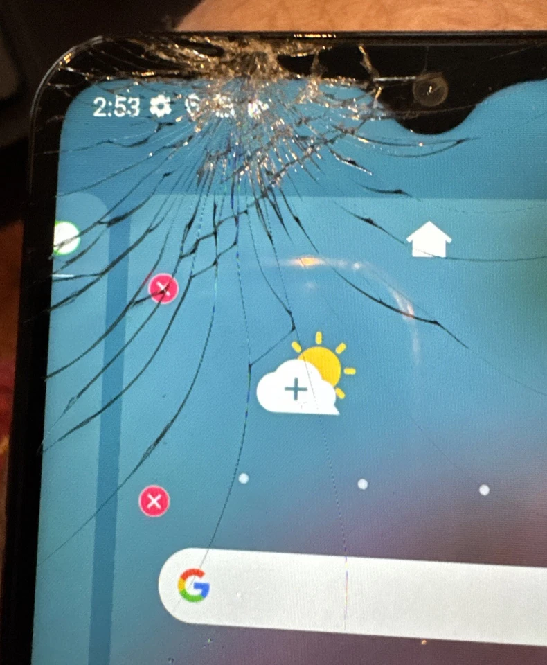 LG K51 LM-K509UM 32GB Black (T-Mobile) Cracked Glass Fast Ship Fair Used - Image 2 of 4