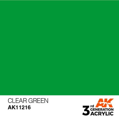 AK INTERACTIVE 11216 - Acrylic paint Clear Green 17ml