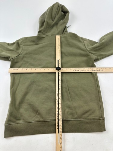 Columbia Hoodie Sweatshirt Womens Medium Green Fleece Lined Spellout Logo Casual - Picture 7 of 9