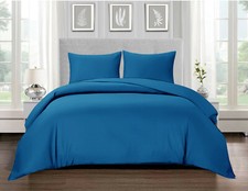 100% Egyptian Cotton Duvet Quilt Cover Bedding Set Double King Super King Size