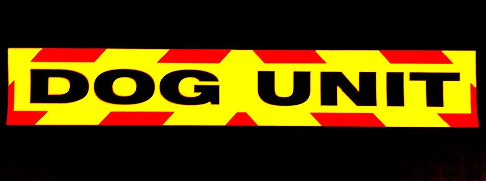 Dog Unit Fluorescent Magnetic Warning Sign