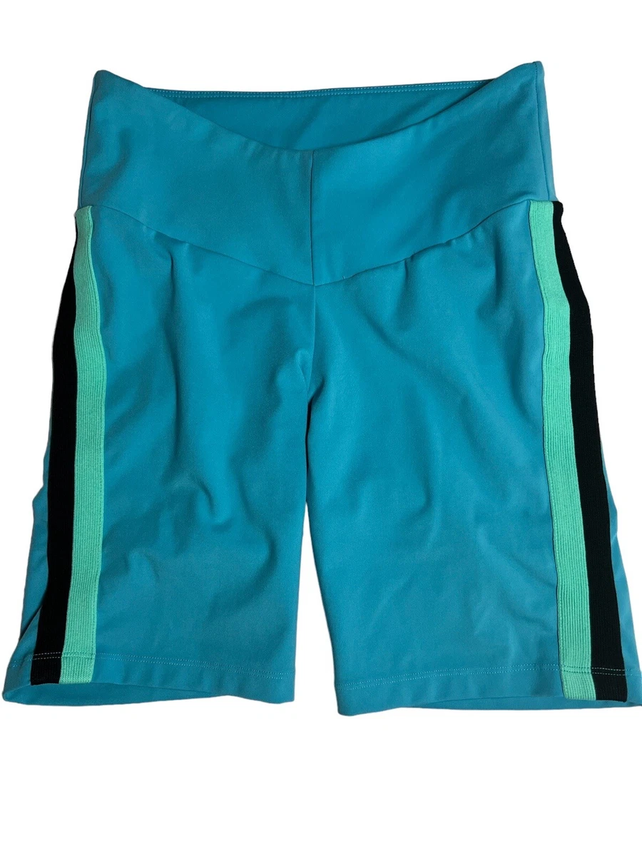 Biker shorts with stripe shop on side