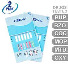 NEW Mintegrity Drug Test 6-Panel Dip Card Urine Home Kit 2-Pack MI-WDOA-865