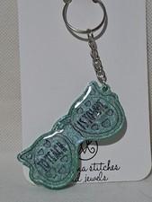 Handmade Teacher Resin Keyring, To Teach Is To Love, Green