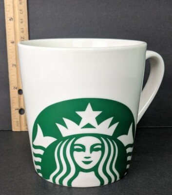 2019 Starbucks Coffee Mug Cup Large White with Classic Green Mermaid Logo  18 Oz | eBay