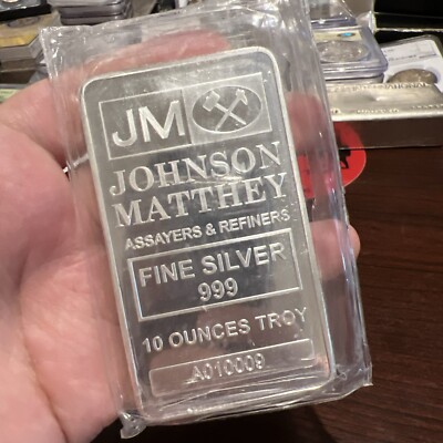 米国正規販売店購入10オンス　シルバーバー-ジョンソンマッセイ 10 oz Johnson Matthey Silver Bar | Lowest Price Online