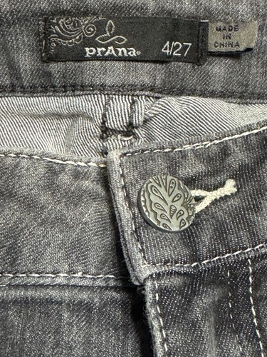 prAna Kayla Damen 4/27 Regular Anthrazit Bio Baumwolle Mid-Rise Slim Leg - Bild 2 von 8