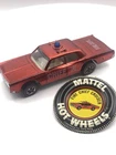 VTG Original 1968 Hot Wheels Redline Red Fire Chief Cruiser w/Original Button