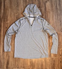 Under Armour HeatGear Hoodie Men's Large Gray Loose 1/4 Zip Lightweight Pullover