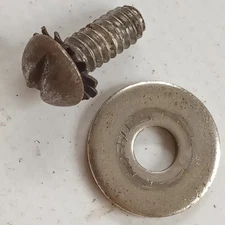 Leedy 1/2"10-24 Screw for Beavertail Lug +Star +Nickel-Steel Washers Vintage 40s
