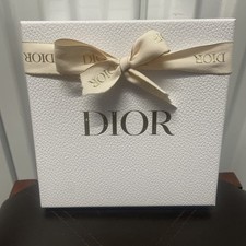 Authentic CHRISTIAN DIOR Empty Gift Box  Pink Ribbon  Mini Box - 8 x 8 x 3.75  