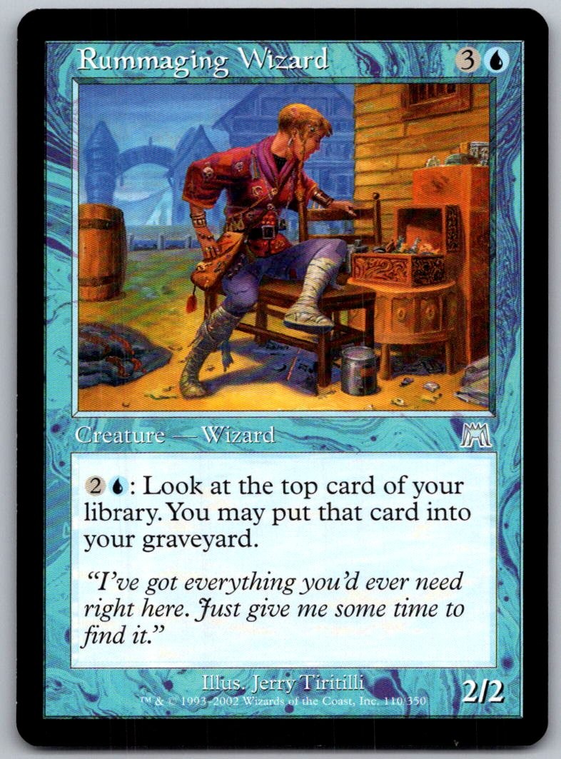 Rummaging Wizard 110 Uncommon Onslaught Magic: The Gathering Lightly Played