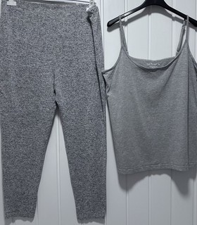 Ladies Grey Lounge Wear Bottoms And Vest Top Size 20 ❤️