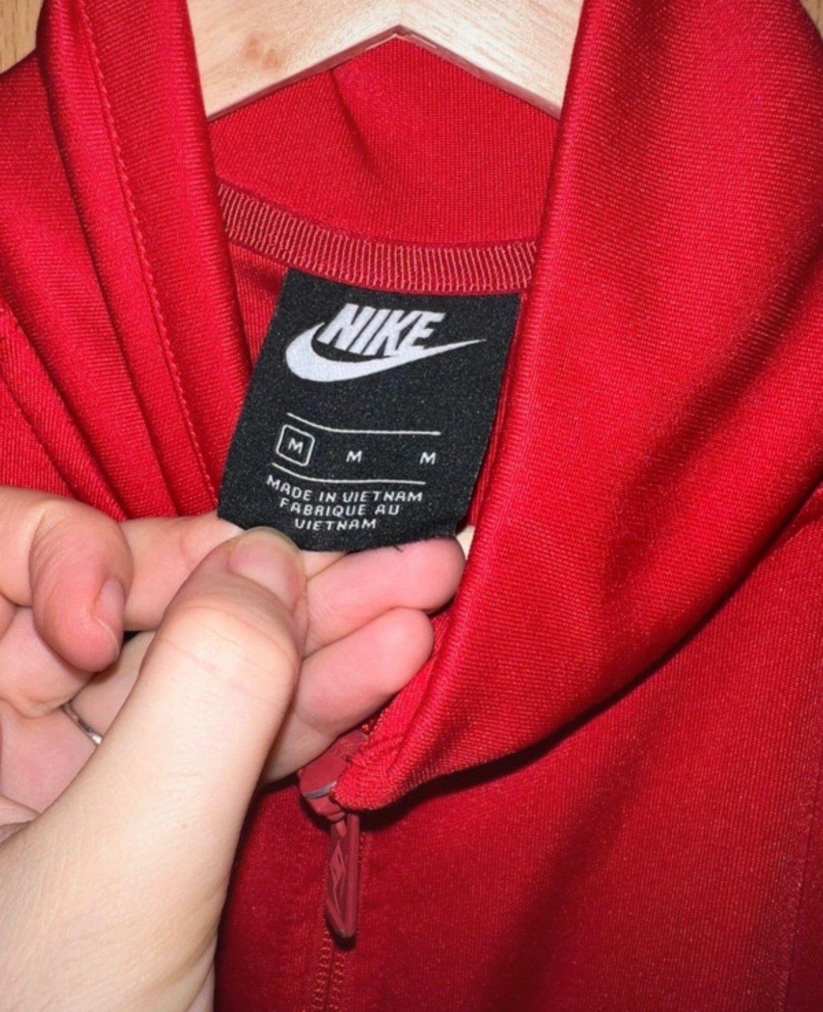SACAI X NIKE Nike Tuta Uomo Top Medium Navy e Rosso Giacca Zip Allenamento Palestra