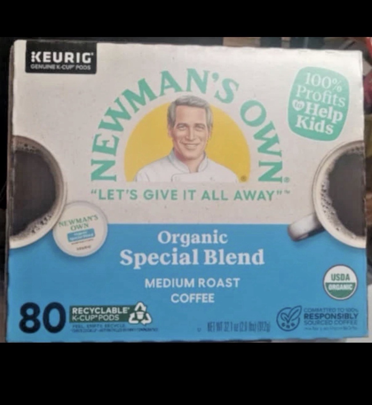 Newman's Own Organics Special Blend Coffee K-Cup Pods ,Mediu