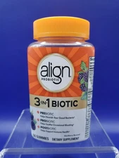 Align Probiotic 3-in-1 Pre Pro Post Biotic 50 Count Gummies Exp 11/2026