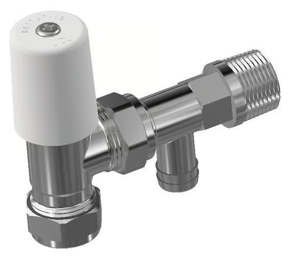 MYSON MatchMaster 15mm x 1/2"" Lockshield with Drain off Valve - MASTER15LACD