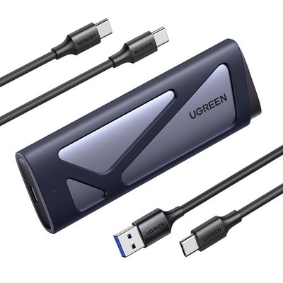 UGREEN 10Gbps USB 3.2 GEN 2 NVMe SATA M2 SSD Gehäuse silber