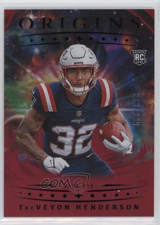 2025 Panini Origins Rookies Holo Red /299 TreVeyon Henderson #105 Rookie RC 1pi4