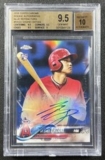 SHOHEI OHTANI BGS 9.5 2018 TOPPS CHROME RA-SO ROOKIE BLUE REFRACTOR AUTO /150 RC