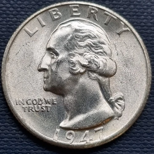 1947 S Washington Quarter 25c Silver BU UNC GEM Brilliant Uncirculated #97337